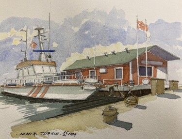 Peinture intitulée "IZMIR" par Philippe Brunet, Œuvre d'art originale, Aquarelle