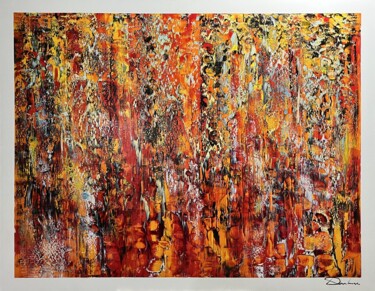 Peinture intitulée "ORANGEMECANIQUE" par Richard Dubure, Œuvre d'art originale, Huile
