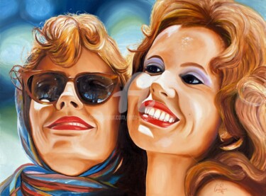 Painting titled "Thelma et Louise" by Jean-Jacques Venturini, Original Artwork, Oil