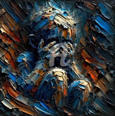 Peinture intitulée "SOUFFRIR POUR COMPR…" par Abdoul Sow (Docart), Œuvre d'art originale, Acrylique
