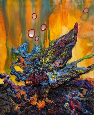 Drawing titled "Prophecy of AI 6" by Lucien Murat, Original Artwork, Pastel