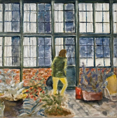 Peinture intitulée "Chez Albane" par Laurène Hillion, Œuvre d'art originale, Huile