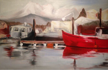 Peinture intitulée "Pacific Northwest" par Laurène Hillion, Œuvre d'art originale, Huile