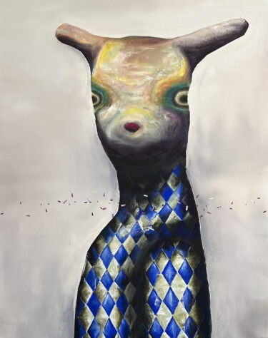 Painting titled "Portrait of figure" by Daijiro Hama, Original Artwork, Acrylic