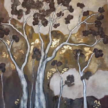 Painting titled "Eden" by Annie Monnerie Goarin, Original Artwork, Metals