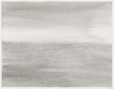 Disegno intitolato "Horizon, mer, ciel…" da Yann Bagot, Opera d'arte originale, Inchiostro