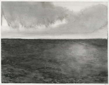 Drawing titled "Horizon, mer, ciel…" by Yann Bagot, Original Artwork, Ink