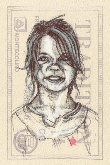 Dessin intitulée "Photomaton02" par Laurence  Ory, Œuvre d'art originale, Papier