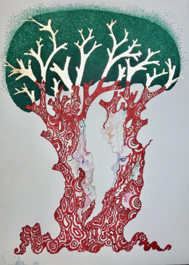 图画 标题为“N°1611 L'irrésistib…” 由Georges Saulterre, 原创艺术品, 墨
