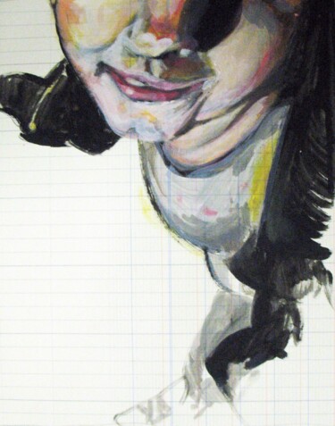 Dessin intitulée "Là où tu vas" par Laurence  Ory, Œuvre d'art originale, Acrylique