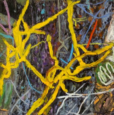 Disegno intitolato "Sentiers Jaunes I" da Ross Gash, Opera d'arte originale, Stampa digitale