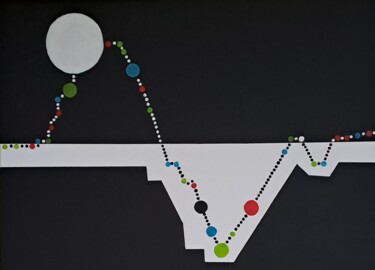 Peinture intitulée "Encéphalogramme d'u…" par Aima, Œuvre d'art originale, Acrylique