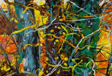 Σχέδιο με τίτλο "Lichen. Branches" από Ross Gash, Αυθεντικά έργα τέχνης, Λάδι