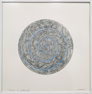 Disegno intitolato "Cellule Fibonacci d…" da Alain-Jacques Levrier-Mussat, Opera d'arte originale, Inchiostro