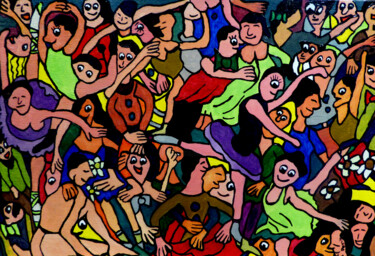 Peinture intitulée "Danse" par Yves Perrin, Œuvre d'art originale, Acrylique