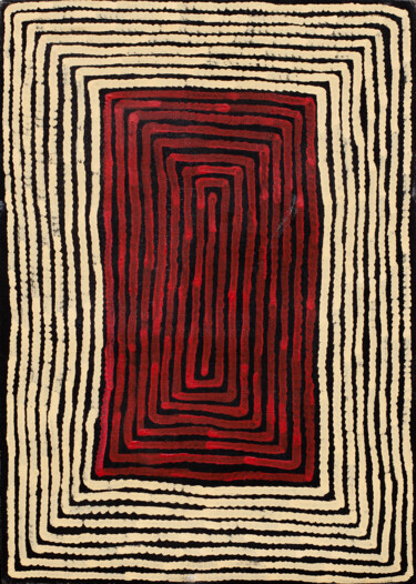 绘画 标题为“Ronnie Tjampitjimpa…” 由Art Contemporain  Aborigène D'Australie, 原创艺术品, 丙烯