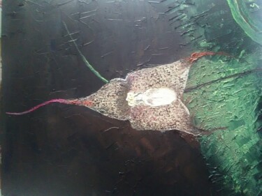 "Orchidée Dracula Ma…" başlıklı Tablo Gege Peinture tarafından, Orijinal sanat, Petrol Ahşap panel üzerine monte edilmiş