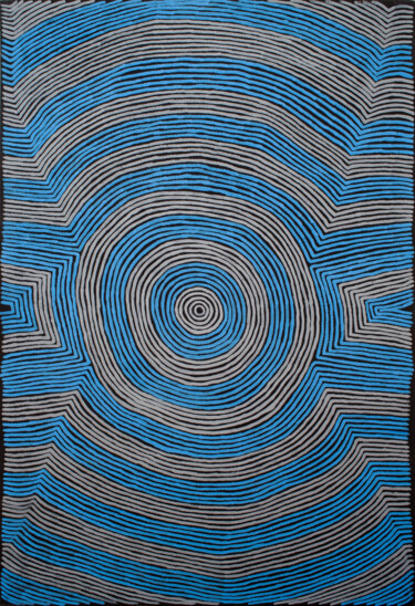 Ronnie Tjampitjimpa - Full moon dreaming Painting titled "Ronnie Tjampitjimpa…" by Art Contemporain Aborigène D'Australie, Original Artwork, Acrylic