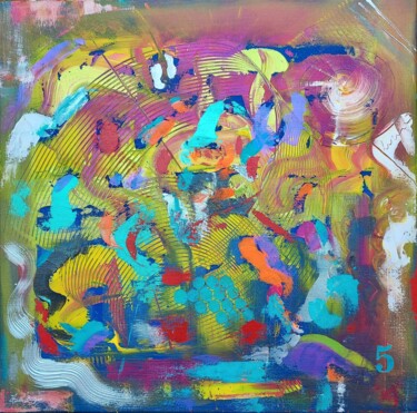 Peinture intitulée "Energie" par Axelle Biltgen, Œuvre d'art originale, Acrylique