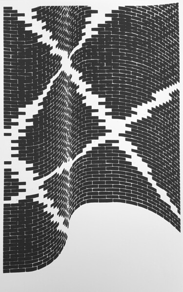 Printmaking titled "Mur 3" by Gaël  Darras, Original Artwork, Screenprinting
