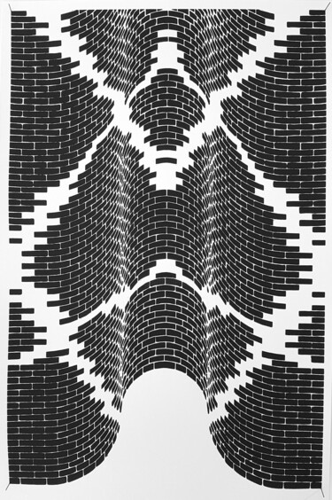 Printmaking titled "Mur 2" by Gaël  Darras, Original Artwork, Screenprinting