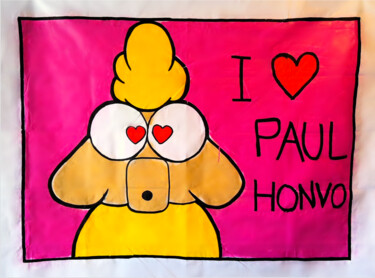 Картина под названием "I LOVE PAUL HONVO" - Paul Honvo, Подлинное произведение искусства, Рисунок распылителем краски