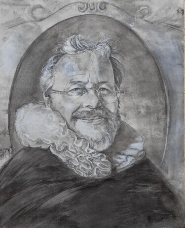 "Autoportrait, homma…" başlıklı Tablo François Plumart tarafından, Orijinal sanat, Akrilik