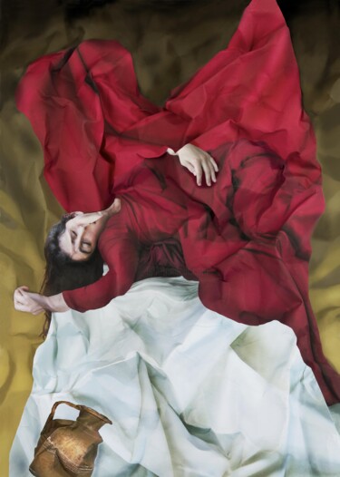 Fotografia intitolato "La mort de Marie. S…" da Claudia Vialaret, Opera d'arte originale, Acciaio inossidabile