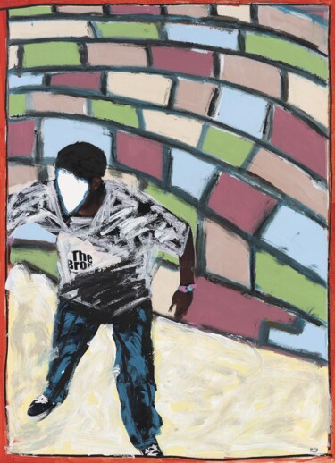 Printmaking titled "Bronx meets Paris" by Modou Dieng Yacine, Original Artwork, Digital Print Mounted on Wood Stretcher frame