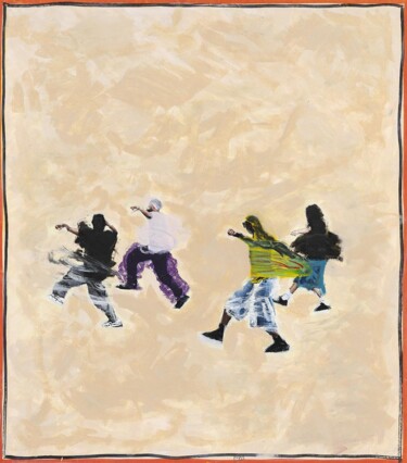 Schilderij getiteld "Twerk" door Modou Dieng Yacine, Origineel Kunstwerk, Acryl