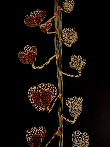"Fritilaria Persica" başlıklı Resim Sophie Ong tarafından, Orijinal sanat, Tükenmez kalem