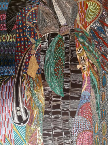 "Book's Tree" başlıklı Resim Sophie Ong tarafından, Orijinal sanat, Tükenmez kalem