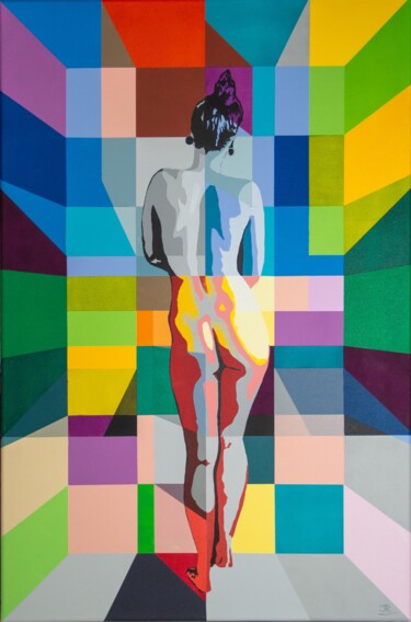 "Kaléidoscope" başlıklı Tablo Jean Philoctete tarafından, Orijinal sanat, Akrilik