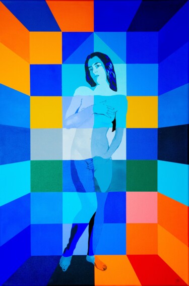 Ζωγραφική με τίτλο "Vénus bleue" από Jean Philoctete, Αυθεντικά έργα τέχνης, Ακρυλικό