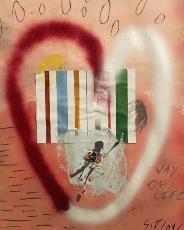 Desenho intitulada "Stable" por Charles Le Doux, Obras de arte originais, Tinta spray