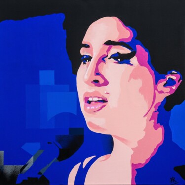 Schilderij getiteld "Amy" door Jean Philoctete, Origineel Kunstwerk, Acryl