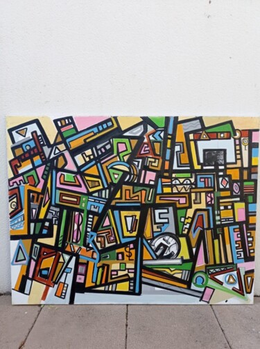 "Sans titre 2 - Indi…" başlıklı Tablo Christian Vernier tarafından, Orijinal sanat, Kumaş