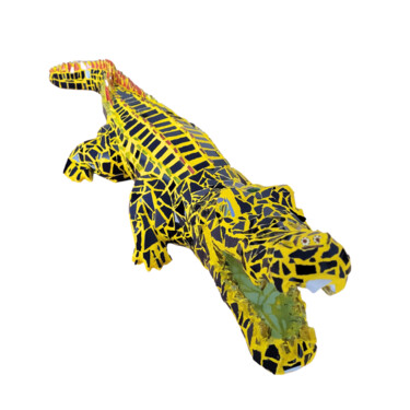 "“Nile crocodile”" başlıklı Heykel Trm (Thomas Rouan Mosaïste) tarafından, Orijinal sanat, Emaye