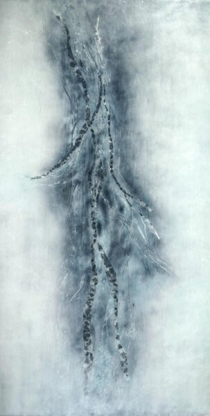 Peinture intitulée "Balafre affleurante" par Cassandre Lepicard, Œuvre d'art originale, Cire