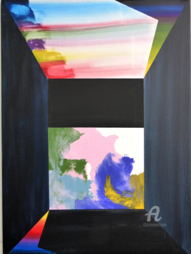 Painting titled " Gestalt3  l'arrièr…" by Remi Delaplace, Original Artwork, Acrylic