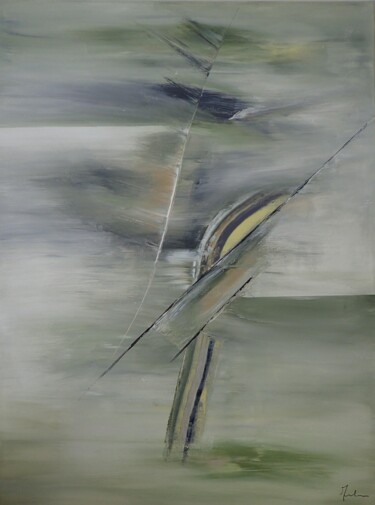 Peinture intitulée "camaieu de vert" par Magali Martin, Œuvre d'art originale, Acrylique
