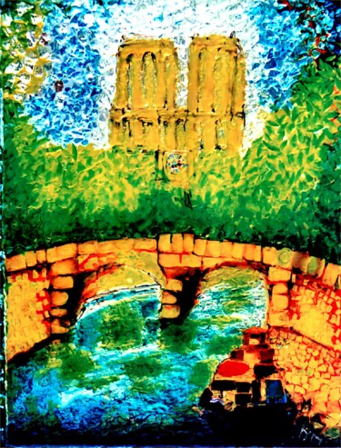 Peinture intitulée "notreDame2" par Danart, Œuvre d'art originale