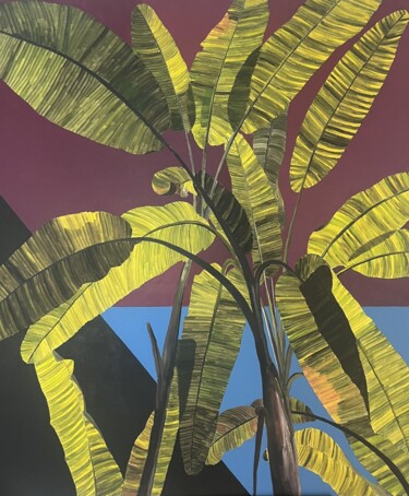 绘画 标题为“Banana tree-purple” 由Olivier Morel Pellen, 原创艺术品, 丙烯