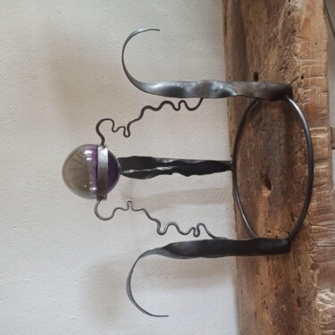 Sculptuur getiteld "LES GARDIENS" door Thierry Jamme/ Des Choses À Fer, Origineel Kunstwerk, Glas