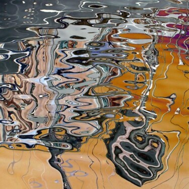 Photographie intitulée "Reflets marins 154-…" par Daniel Gautier, Œuvre d'art originale, Aluminium