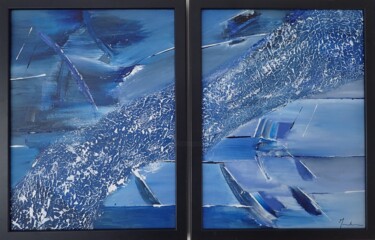 Peinture intitulée "Voiliers dans la te…" par Magali Martin, Œuvre d'art originale, Acrylique