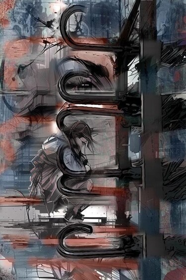 Peinture intitulée "OE33_V2 - Création…" par Lbdeb, Œuvre d'art originale, Aluminium