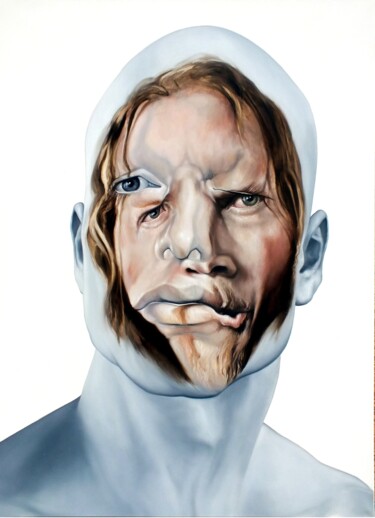 Schilderij getiteld "Face FS153 GDLa Haba" door Christophe Avella Bagur, Origineel Kunstwerk, Olie