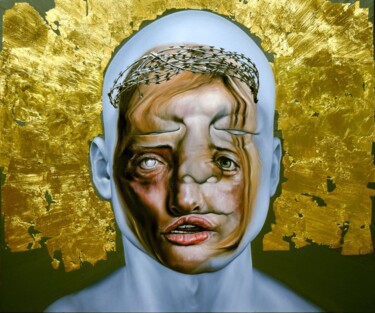 Schilderij getiteld "Face FS185 New Apos…" door Christophe Avella Bagur, Origineel Kunstwerk, Olie
