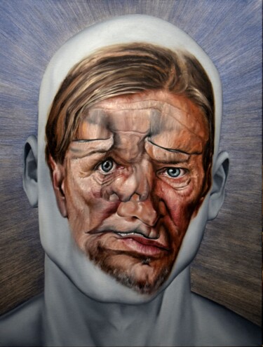 Schilderij getiteld "Face FS190 New Apos…" door Christophe Avella Bagur, Origineel Kunstwerk, Olie